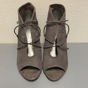 Strappy BCBG Grey Suede Heels